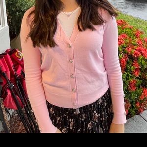 Zara pink cardigan sweater size Small